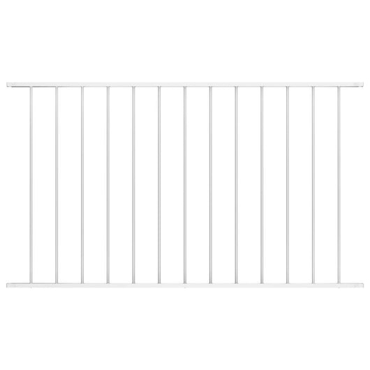 Pannello di Recinzione in Acciaio Verniciato 1,7x1,25 m Biancocod mxl 81379