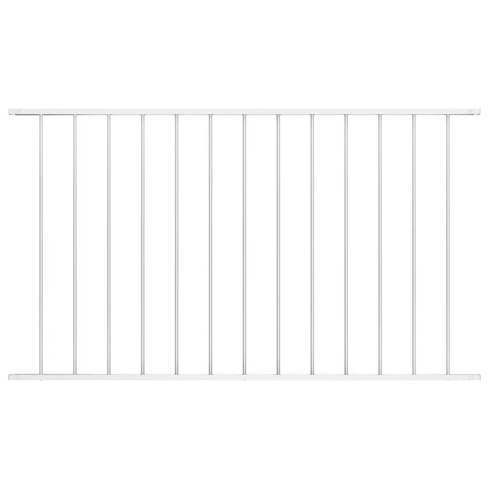 Pannello di Recinzione in Acciaio Verniciato 1,7x1,25 m Biancocod mxl 81379