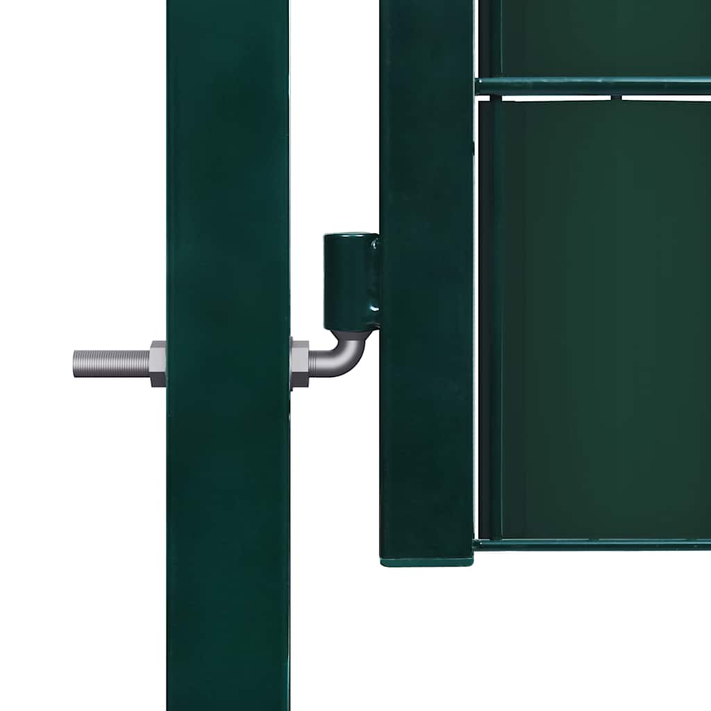 Cancello per Recinzione in PVC e Acciaio 100x101 cm Verde
