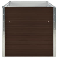 Letto di Coltura Rialzato Marrone 160x80x77cm Acciaio Zincato 45709