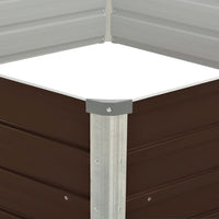 Letto di Coltura Rialzato Marrone 129x129x46cm Acciaio Zincato cod mxl 54479