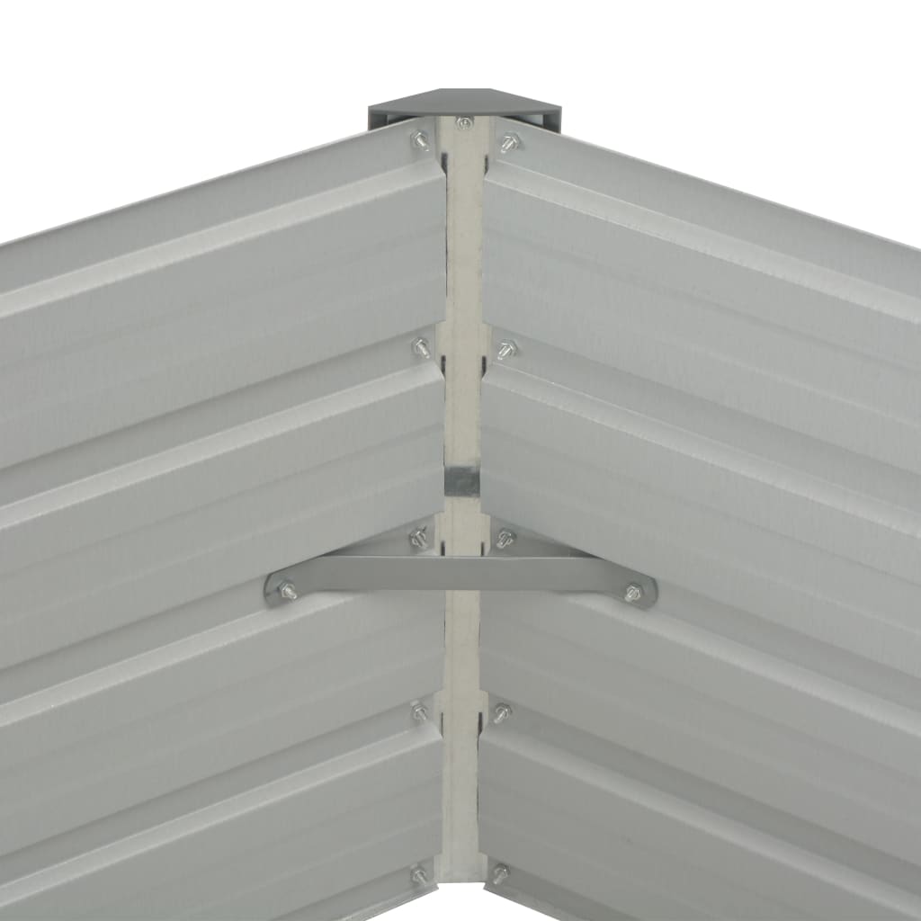 Letto di Coltura Rialzato Marrone 129x129x46cm Acciaio Zincato 45710