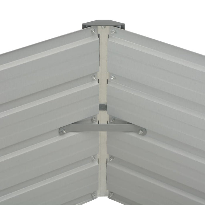 Letto di Coltura Rialzato Marrone 129x129x46cm Acciaio Zincato 45710