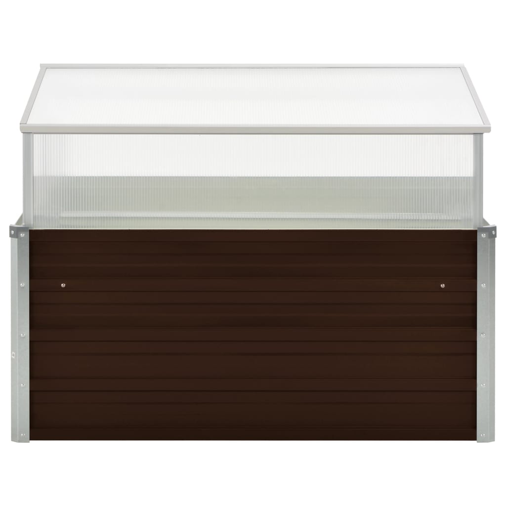 Serra 100 x 100 x 85 cm acciaio zincato marrone 02_0001738