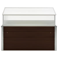 Serra 100 x 100 x 85 cm acciaio zincato marrone 02_0001738