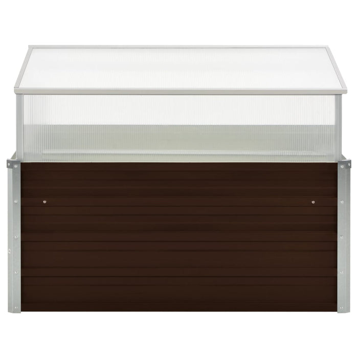 Serra 100 x 100 x 85 cm acciaio zincato marrone 02_0001738