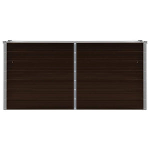 Letto Rialzato Giardino Marrone 160x40x77 cm in Acciaio Zincato cod mxl 49352