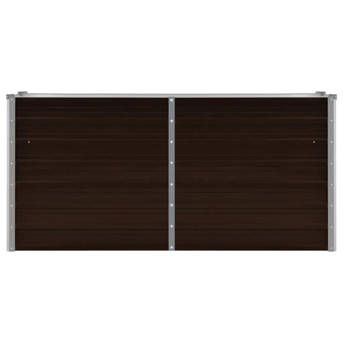 Letto Rialzato Giardino Marrone 160x40x77 cm in Acciaio Zincato cod mxl 49352