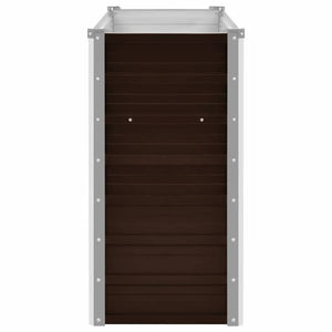 Letto Rialzato Giardino Marrone 160x40x77 cm in Acciaio Zincato cod mxl 49352