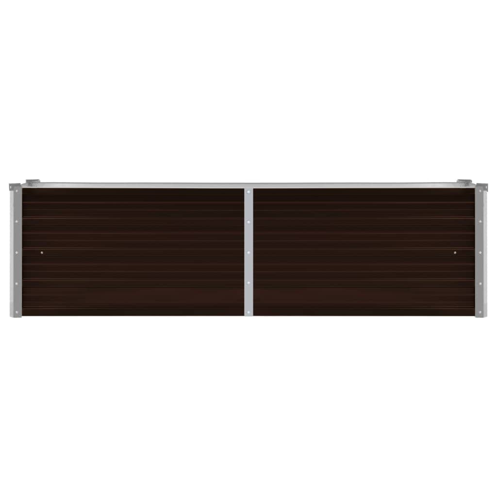 Letto Rialzato Giardino Marrone 160x40x45 cm in Acciaio Zincato