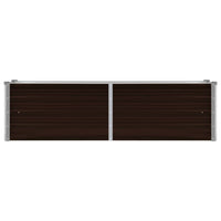 Letto Rialzato Giardino Marrone 160x40x45 cm in Acciaio Zincato