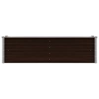 Fioriera rialzata piante fiori giardino 160 x 40 x 45 cm acciaio zincato marrone 02_0001216