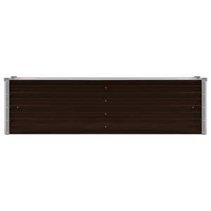 Fioriera rialzata piante fiori giardino 160 x 40 x 45 cm acciaio zincato marrone 02_0001216