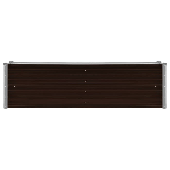 Fioriera rialzata piante fiori giardino 160 x 40 x 45 cm acciaio zincato marrone 02_0001216