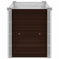 Letto Rialzato Giardino Marrone 160x40x45 cm in Acciaio Zincato