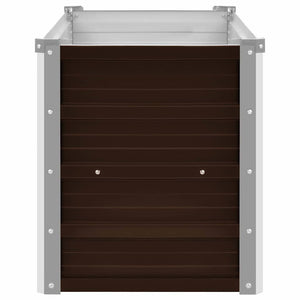 Letto Rialzato Giardino Marrone 160x40x45 cm in Acciaio Zincato