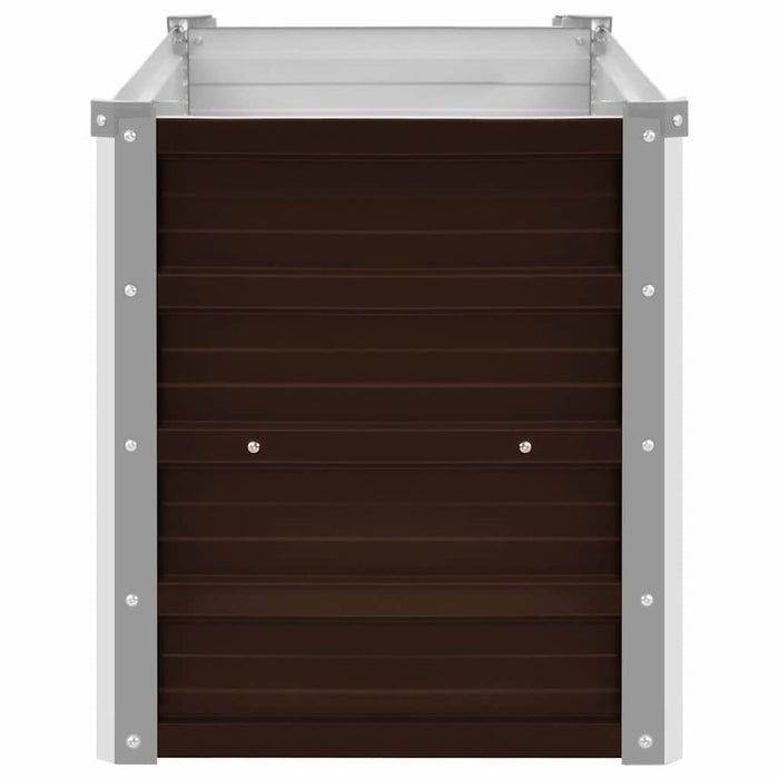 Letto Rialzato Giardino Marrone 160x40x45 cm in Acciaio Zincato