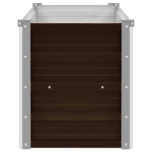 Fioriera rialzata piante fiori giardino 160 x 40 x 45 cm acciaio zincato marrone 02_0001216