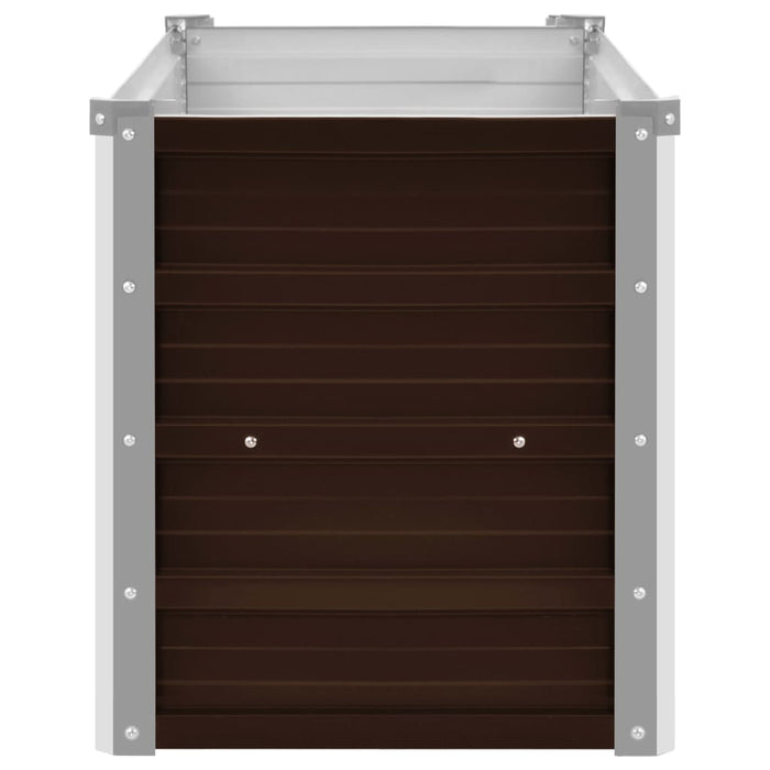 Fioriera rialzata piante fiori giardino 160 x 40 x 45 cm acciaio zincato marrone 02_0001216