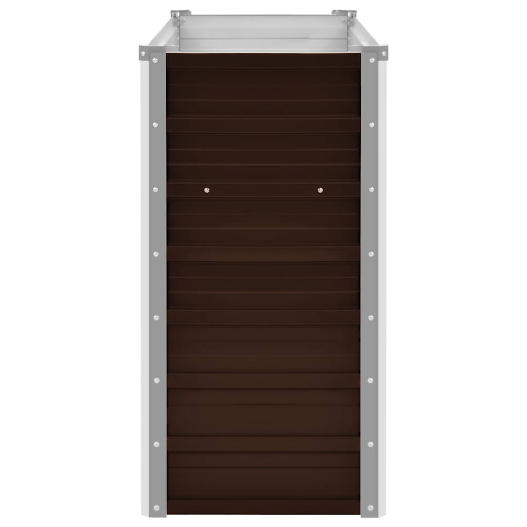 Letto Rialzato Giardino Marrone 100x40x77 cm in Acciaio Zincato cod mxl 47296