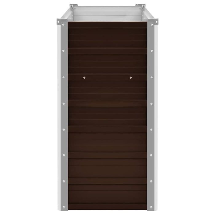 Letto Rialzato Giardino Marrone 100x40x77 cm in Acciaio Zincato cod mxl 47296
