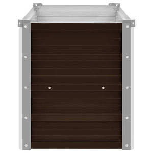 Letto Rialzato Giardino Marrone 100x40x45 cm in Acciaio Zincato