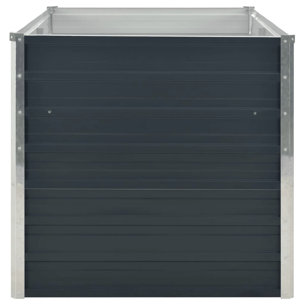 Fioriera Rialzata Antracite 160x80x77 cm in Acciaio Zincato cod mxl 54198