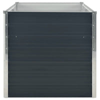 Fioriera Rialzata Antracite 160x80x77 cm in Acciaio Zincato cod mxl 54198