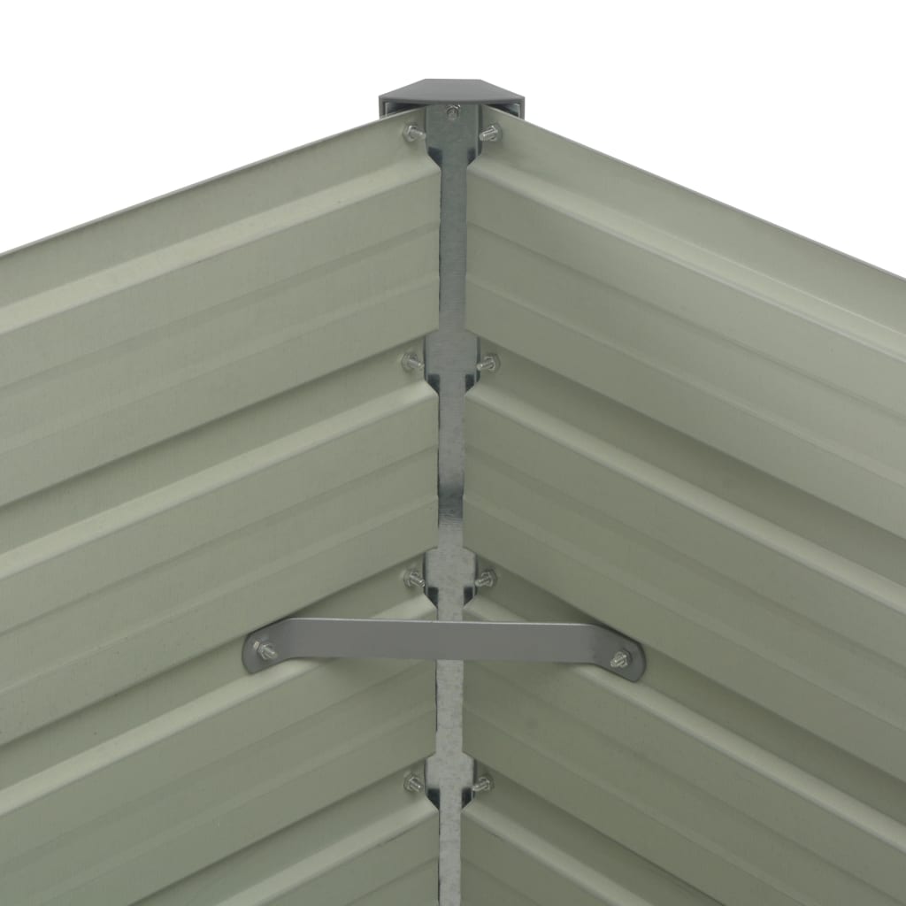 Fioriera Rialzata Antracite 100x100x77 cm in Acciaio Zincato 45725