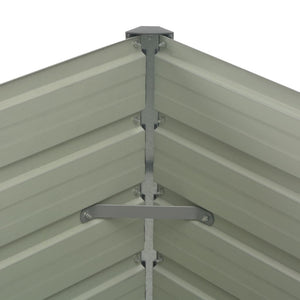 Fioriera rialzata antracite 100 x 100 x 77 cm giardino piante fiori acciaio zincato 02_0000853