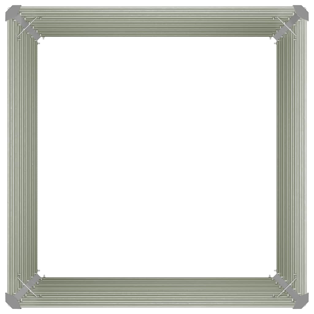 Fioriera Rialzata Antracite 100x100x77 cm in Acciaio Zincato 45725