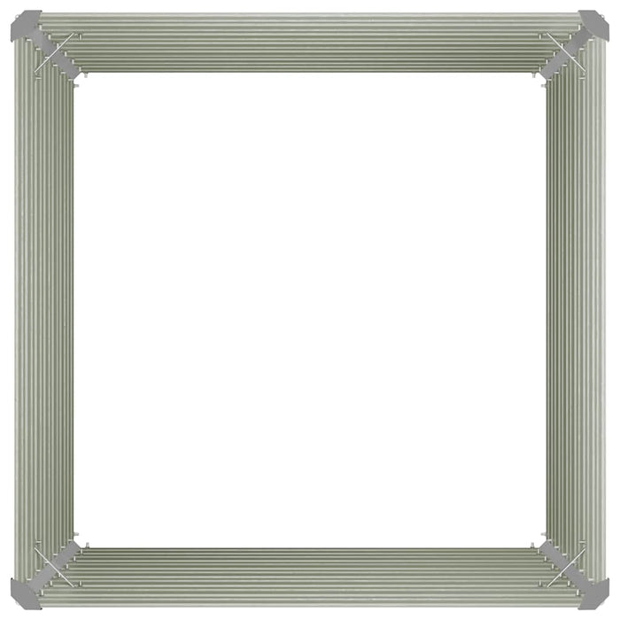 Fioriera Rialzata Antracite 100x100x77 cm in Acciaio Zincato 45725