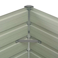 Fioriera Rialzata Antracite 100x100x77 cm in Acciaio Zincato 45725