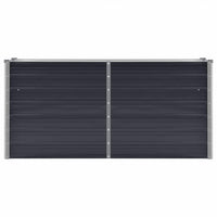 Letto Rialzato Giardino Antracite 160x40x77 cm Acciaio Zincato 45730