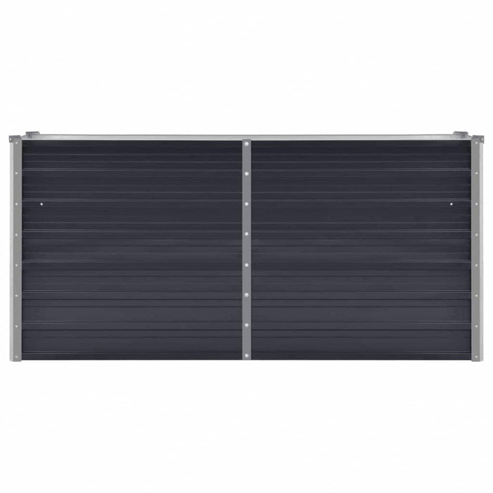 Letto Rialzato Giardino Antracite 160x40x77 cm Acciaio Zincato 45730