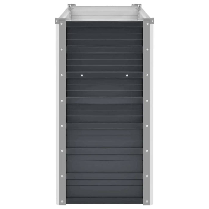 Letto Rialzato Giardino Antracite 160x40x77 cm Acciaio Zincato 45730