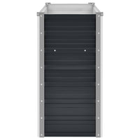 Fioriera-Vaso da Esterno-Contenitore per Piante per Giardino Antracite 100x40x77 cm in Acciaio Zincato