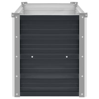 Fioriera-Vaso da Esterno-Contenitore per Piante per Giardino Antracite 100x40x45 cm in Acciaio Zincato