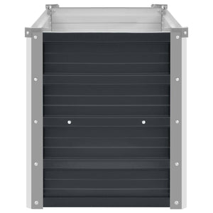 Fioriera-Vaso da Esterno-Contenitore per Piante per Giardino Antracite 100x40x45 cm in Acciaio Zincato