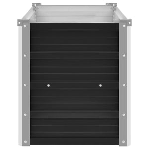 Fioriera rialzata piante fiori giardino antracite 100 x 40 x 45 cm acciaio zincato 02_0001138