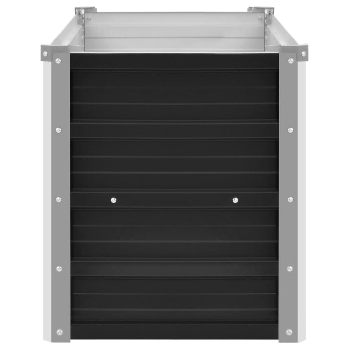 Fioriera rialzata piante fiori giardino antracite 100 x 40 x 45 cm acciaio zincato 02_0001138