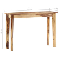 vidaXL Tavolo Consolle 110x35x76 cm in Legno Massello di Acacia