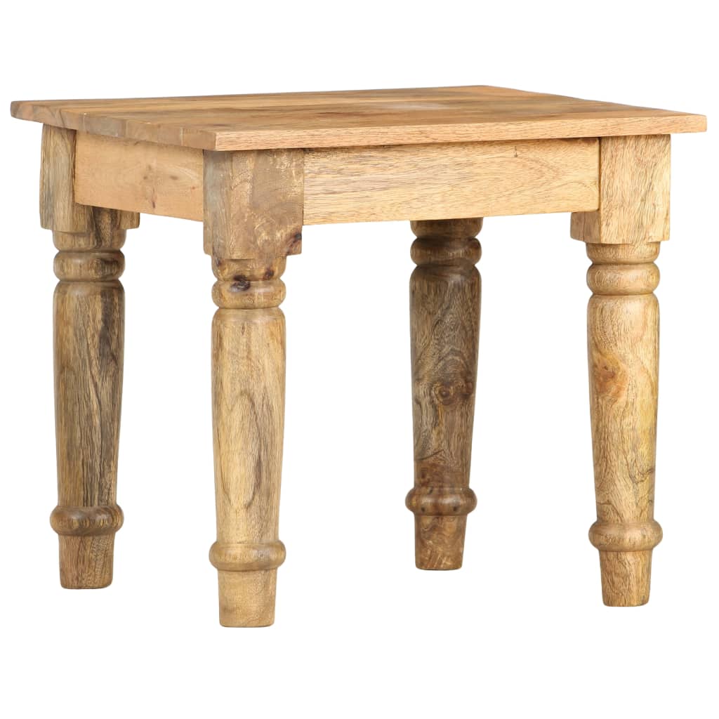 Tavolino di Servizio 43x43x40 cm Legno Massello di Mango 282865