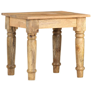 Tavolino di Servizio 43x43x40 cm Legno Massello di Mango 282865