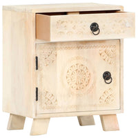 vidaXL Comodino 40x30x50 cm in Legno Massello di Mango