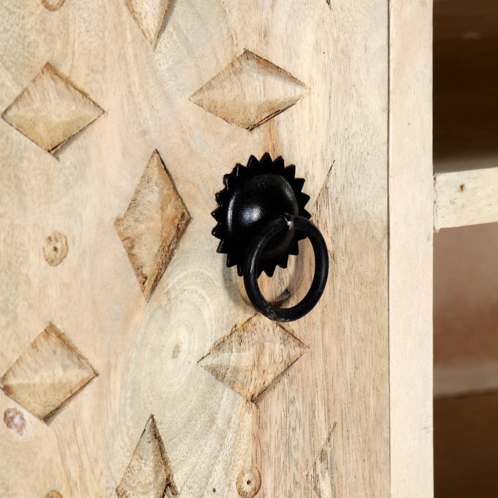 Mobile Porta TV-Mobile per TV-Credenza TV 110x30x44 cm in Legno Massello di Mango