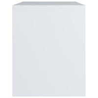 Comodino-Tavolino da notte Bianco 40x30x40 cm Legno Ingegnerizzato