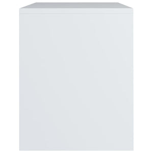Comodino-Tavolino da notte Bianco 40x30x40 cm Legno Ingegnerizzato