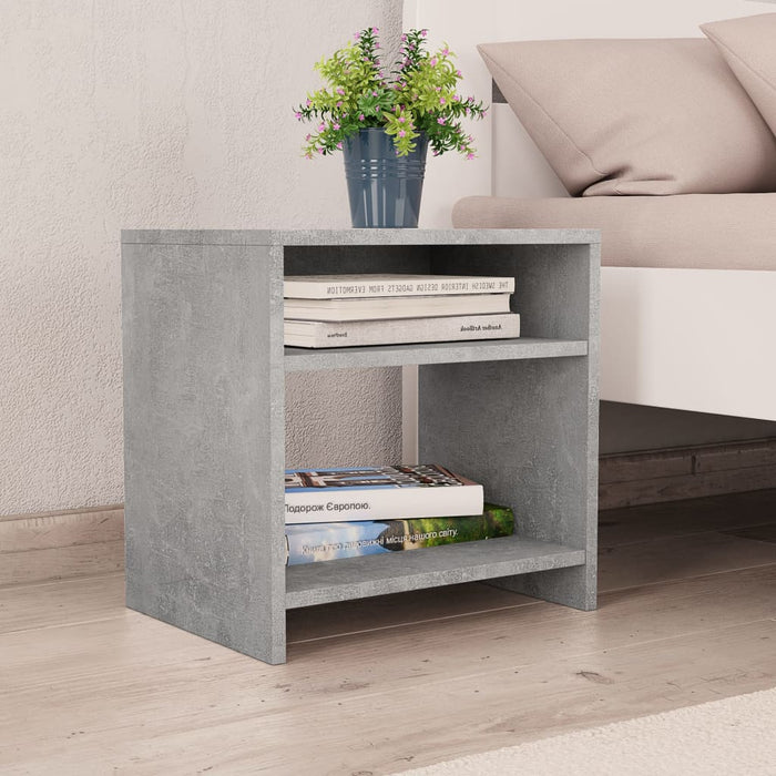 Comodino Grigio Calcestruzzo 40x30x40 cm in Truciolato  cod mxl 30620