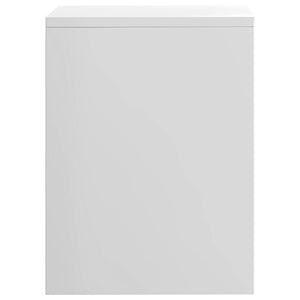 Comodino Bianco Lucido 40x30x40 cm in Legno Multistrato